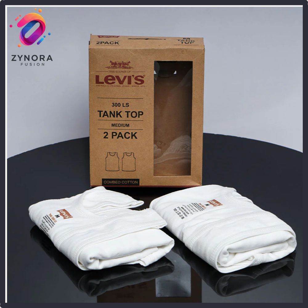 Premium Sleeveless White Vest For Men - Pack of 2